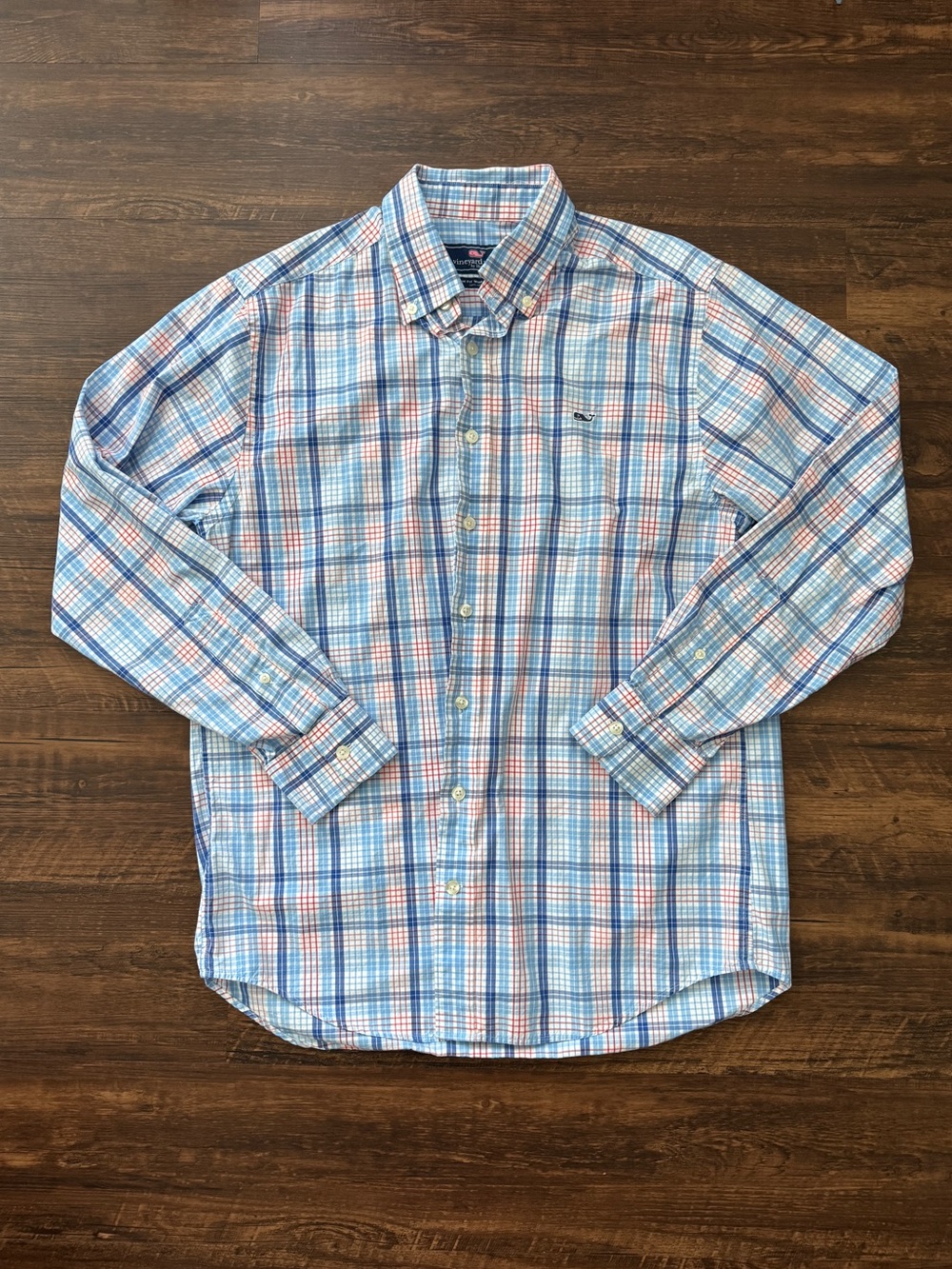 Vineyard Vines Slim Fit Plaid Casual Long Sleeve Whale Shirt | 100% Cotton